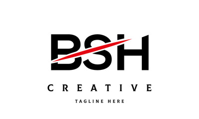 BSH creative cut three latter logo