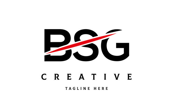 BSG creative cut three latter logo