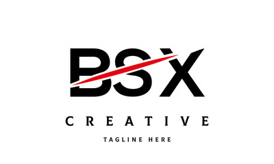 BSX creative cut three latter logo