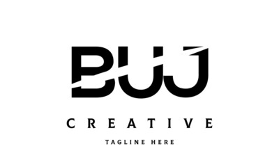 BUJ creative cut three latter logo