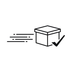 fast delivery line icon