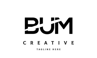 BUM creative cut three latter logo