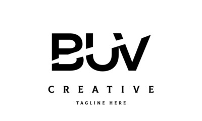 BUV creative cut three latter logo