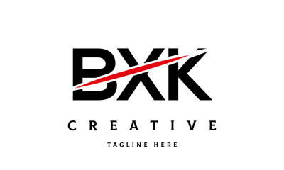 BXK creative cut three latter logo