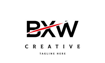 Fototapeta premium BXW creative cut three latter logo