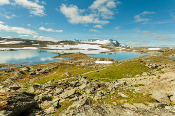 Fototapeta na wymiar Mountains landscape. Norwegian route Sognefjellet