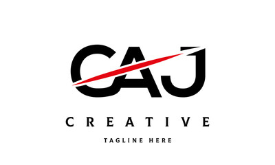CAJ creative cut three latter logo