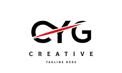 CYG creative cut three latter logo