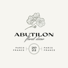 Vintage Flower logo template illustration for branding