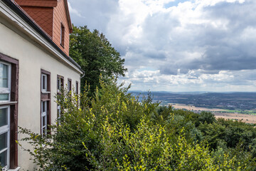 Fototapeta na wymiar Country landscape over Paschenburg in Schaumburg, Germany