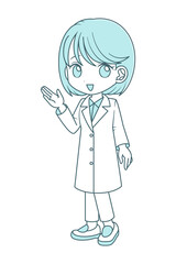 手を差し出す白衣の女性