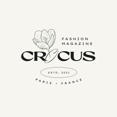 Fototapeta premium Vintage Flower logo template illustration for branding
