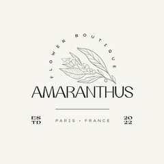 Vintage Flower logo template illustration for branding