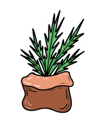 Christmas Objects And Elements. Color Simple winter decoration.