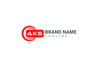 AKS letter logo and icon design template