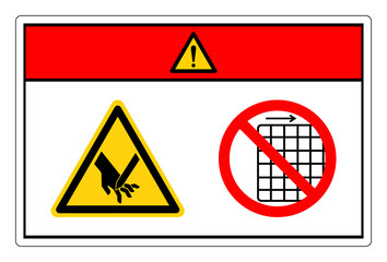 Danger Blade Hazard Do Not Operate With Guard Removed Symbol Sign, Vector Illustration, Isolate On White Background Label. EPS10