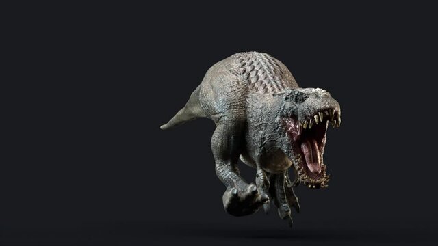 Vrex Running and roar animation. 3d render