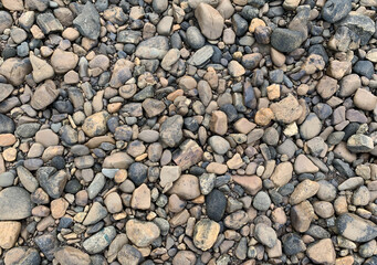 Stone texture background, Pebbles near the river, River stone