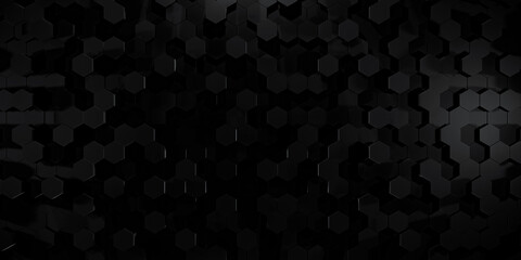 3D hexagon abstract background. Beautiful dark color.