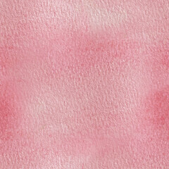 Pink baby girl watercolor seamless pattern. Baby pink paint brush stroke background.