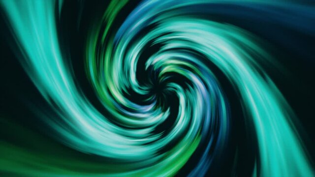  Abstract background. Bright swirl. The concept of space - time. Blue green color. 3d animation.