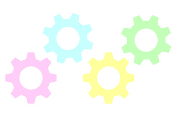 チームワークや協力を表す歯車のアイコン。
ビジネスアイコン。