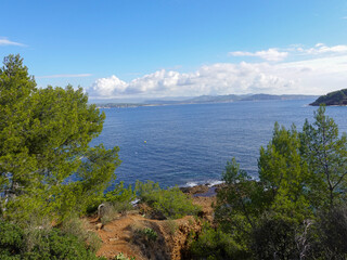 Panorama of the Mediterranean Sea from the Mugel park, in La Ciotat.