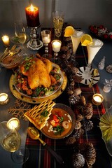 christmas table setting