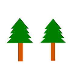 Fototapeta premium Christmas tree set. Christmas tree vector.