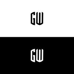 Fototapeta na wymiar Creative-GW-Architecture-Monogram-letters-Logo