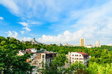 Obraz premium View on a residential buildings in Kiev, Ukraine. Cityscape