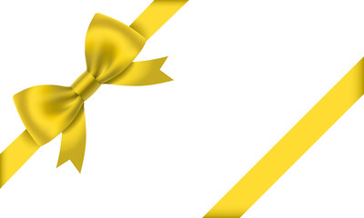 リボン　プレゼント　黄色　高級感　飾り　贈り物　素材