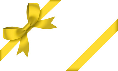 リボン　プレゼント　黄色　高級感　飾り　贈り物　素材