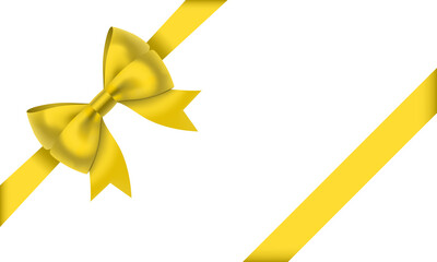 リボン　プレゼント　黄色　高級感　飾り　贈り物　素材
