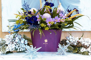 bouquet of flowers in a vase