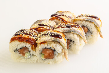 Japanese tradtional roll with eel