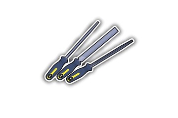 3D render illustration, Amazing picture of building tools with white blurry shadow background