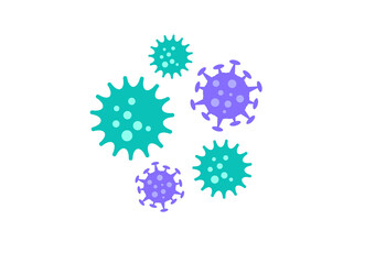 ウィルス・細菌のシンプルなイメージベクターイラスト