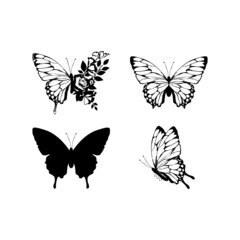Collection butterfly vector icon eps 10.