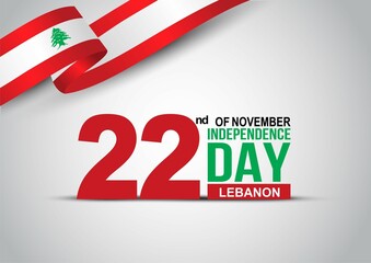 Lebanon independence day greetings. vector illustration design - obrazy, fototapety, plakaty