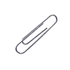 Fototapeta premium Metal paper clips isolated on a white background