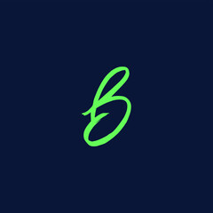 Modern abstract letter B initials logo icon in minimal style