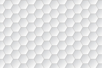 hexagonal pattern background, white hexagonal abstract background illustration. 3d high-resolution Abstract white illustration wallpaper with hexagon grid.