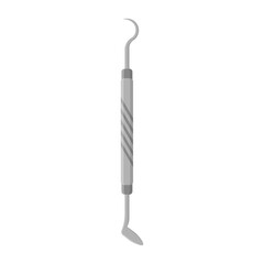 Vector cartoon dental therapy plastic and scaler instrument.