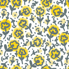 Seamless pattern with  flowers