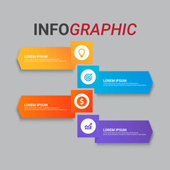 Graphic abstract element, Business data visualization. Process chart. a diagram with steps, options, sections or processes. Vector business template for presentations. Creative concept for infographic