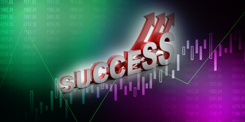 Obraz premium 3d rendering Stock market online business concept. business Graph 