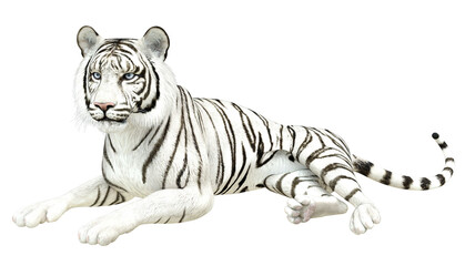 3D White tiger