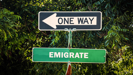 Street Sign to Emigrate