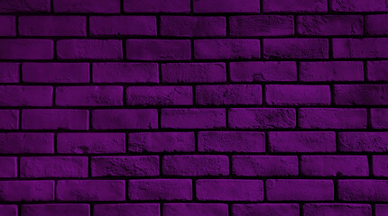 Fototapeta na wymiar rustic dark purple brick wall texture for an abstract vintage background. close up violet brick facade for loft architectural concept.